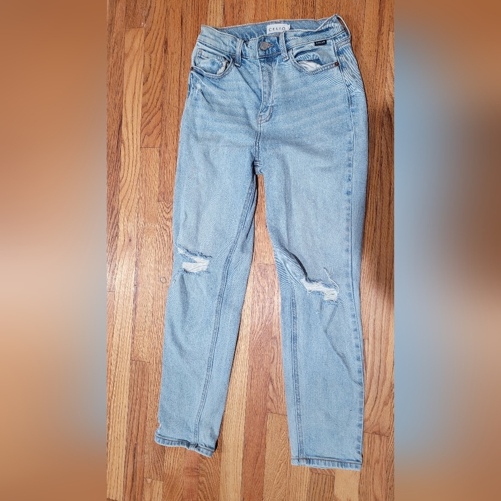 Cello Light Blue Ripped Skinny Jeans